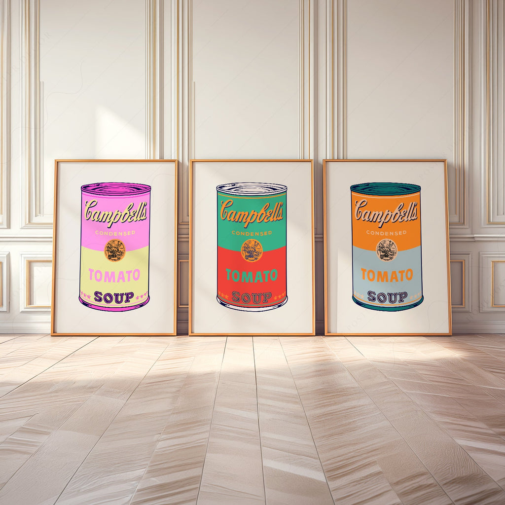 Andy Warhol Campbell's Soup Cans Print Set – Pop Art Wall Decor