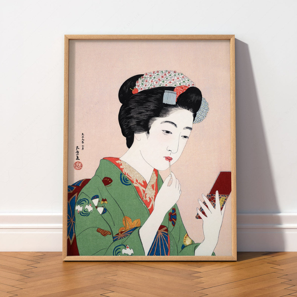 Goyo Hashiguchi Woman Applying Lipstick Print – Japanese Ukiyo-e Wall Art