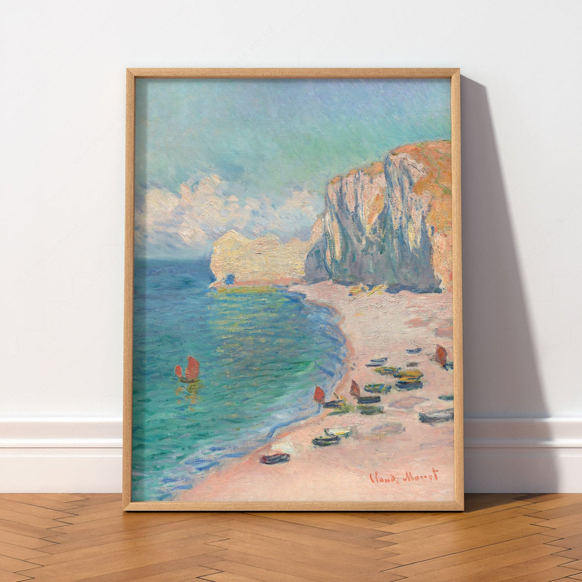 Claude Monet - Étretat Beach and Falaise d'Amont