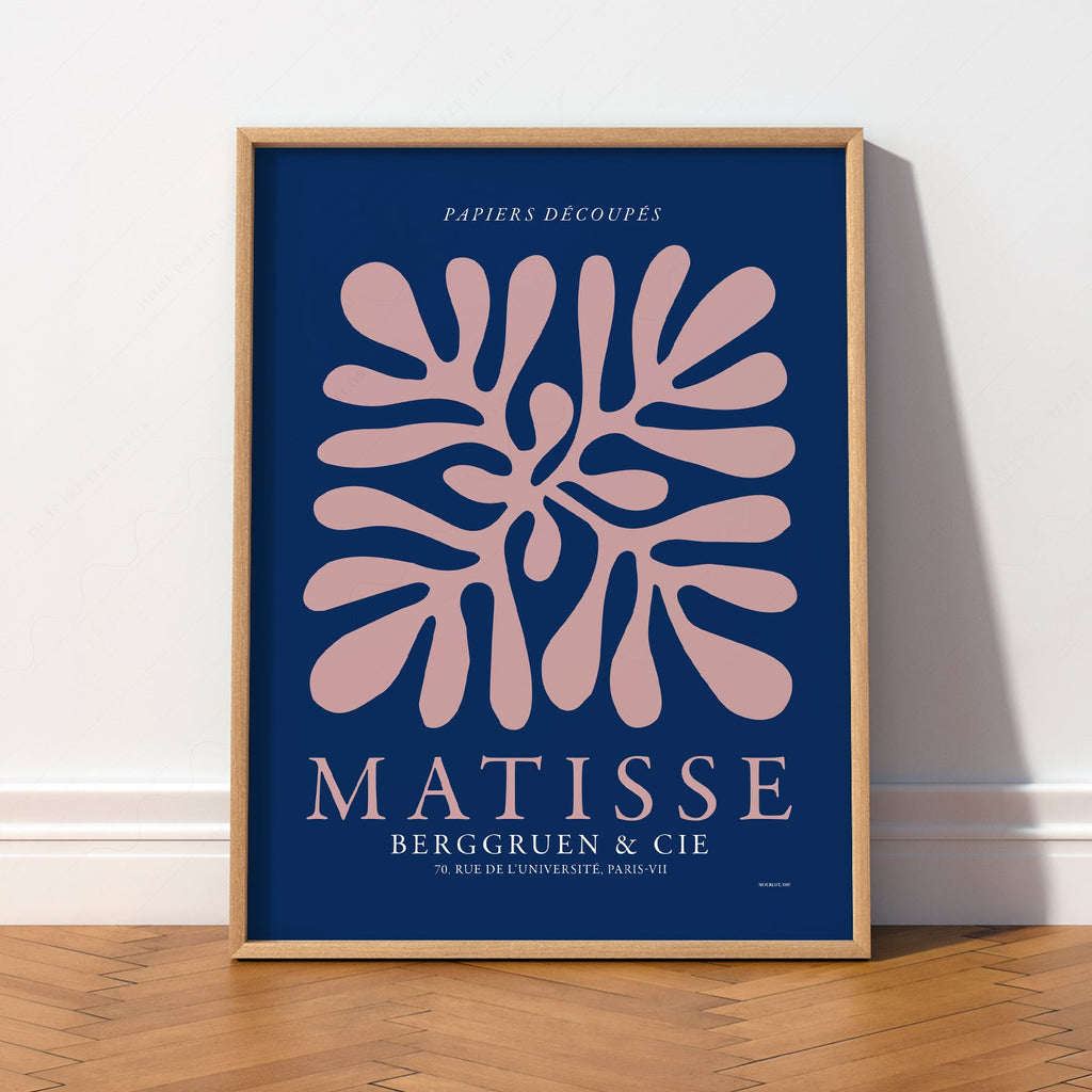 Henri Matisse Papiers Découpés Exhibition Poster – Navy Blue Wall Art