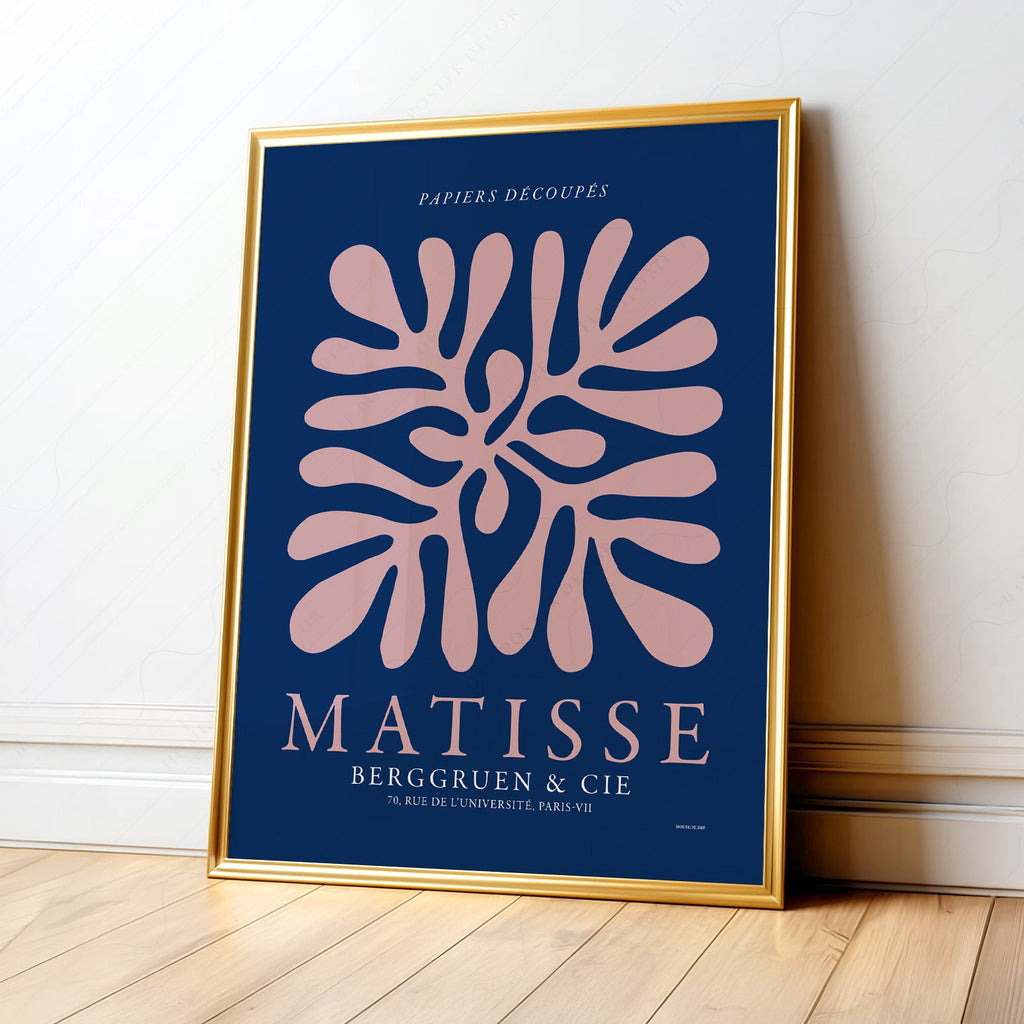 Henri Matisse Papiers Découpés Exhibition Poster – Navy Blue Wall Art