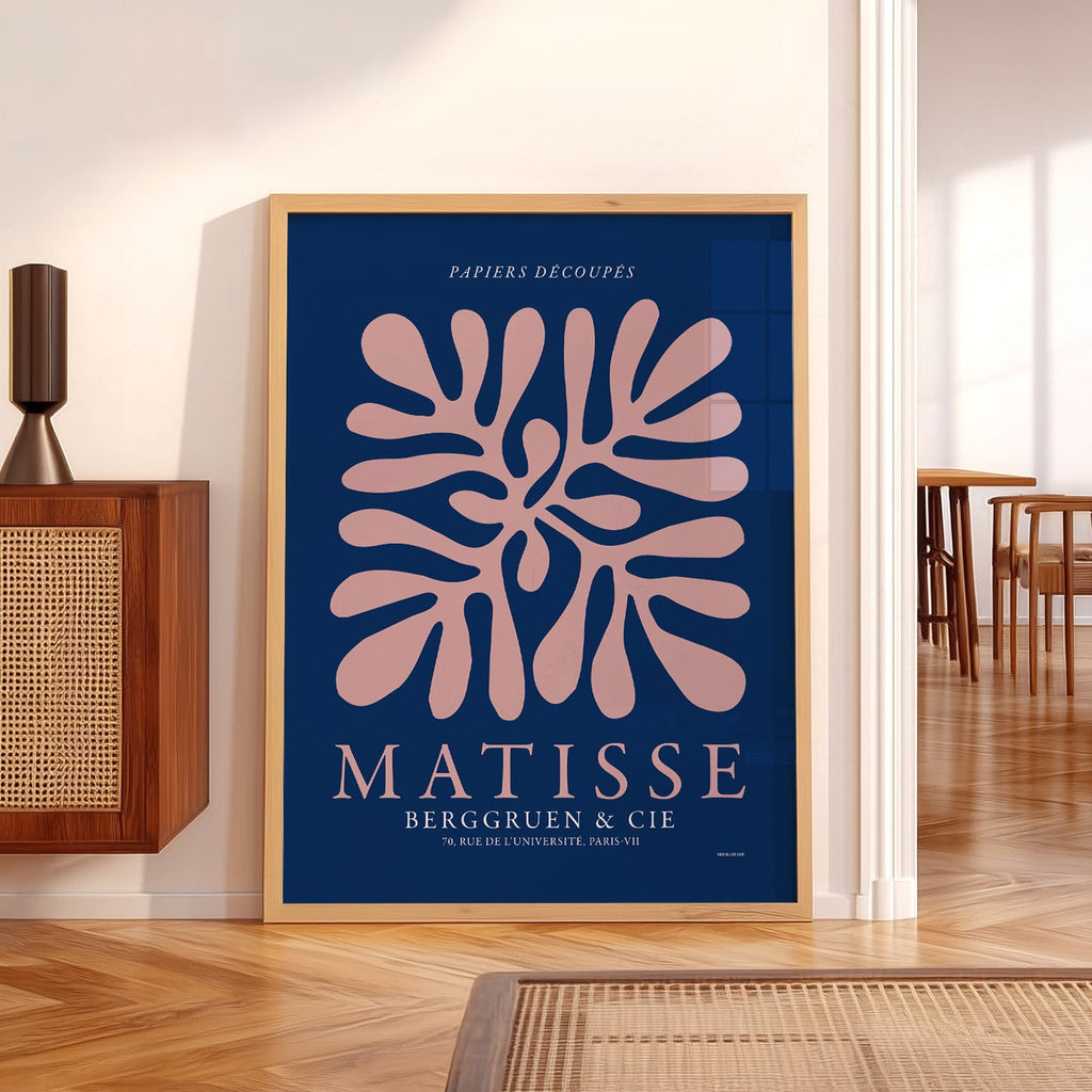Henri Matisse Papiers Découpés Exhibition Poster – Navy Blue Wall Art