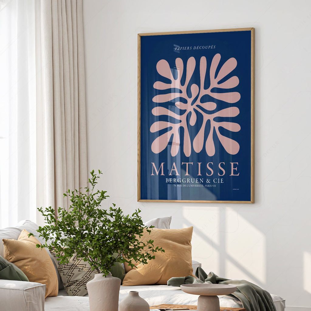 Henri Matisse Papiers Découpés Exhibition Poster – Navy Blue Wall Art