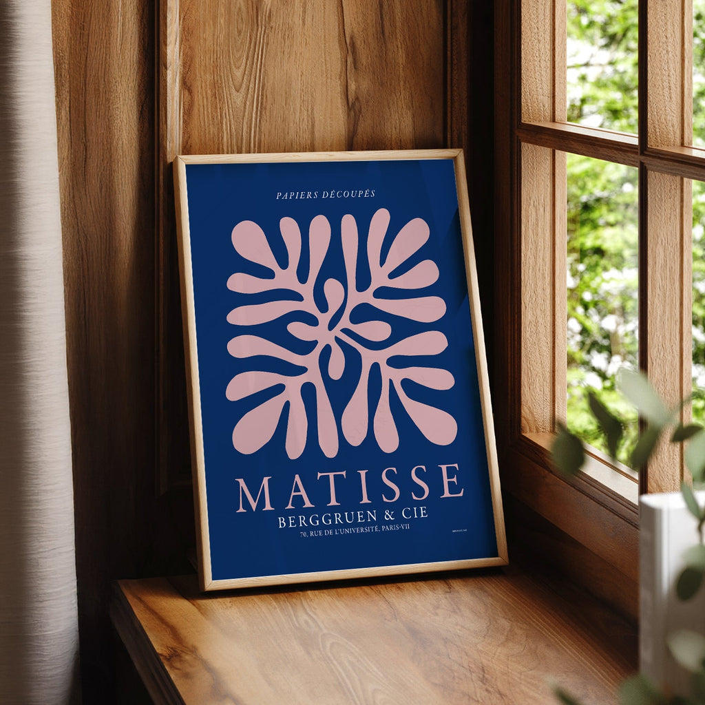 Henri Matisse Papiers Découpés Exhibition Poster – Navy Blue Wall Art
