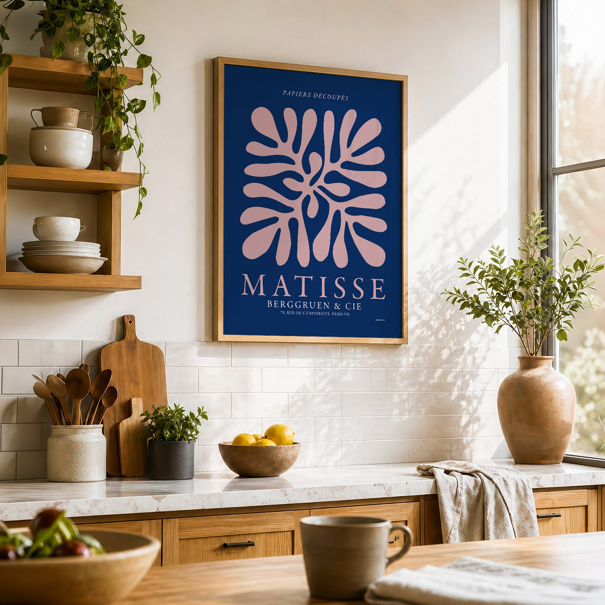 Henri Matisse Papiers Découpés Exhibition Poster – Navy Blue Wall Art
