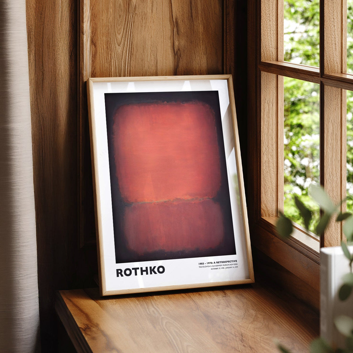 Mark Rothko Untitled Red and Black Art Print – Abstract Expressionist Poster