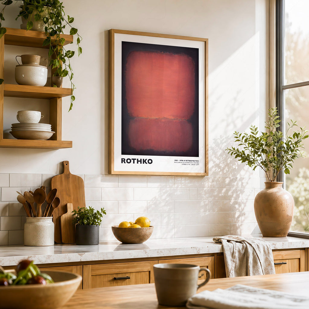 Mark Rothko Untitled Red and Black Art Print – Abstract Expressionist Poster