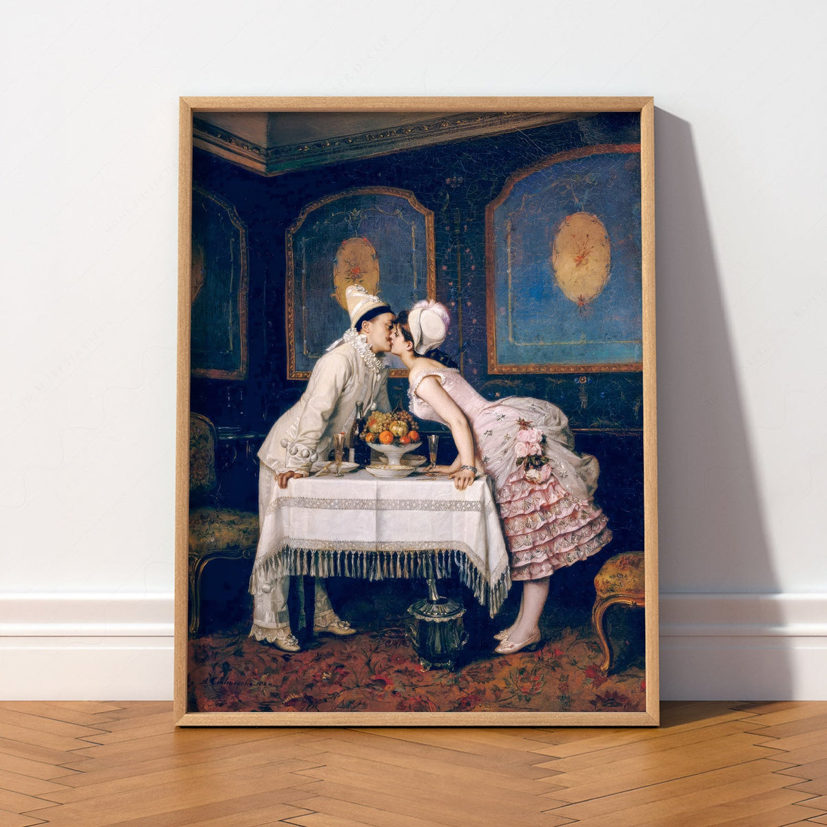Auguste Toulmouche The Kiss – Romantic Victorian Wall Decor