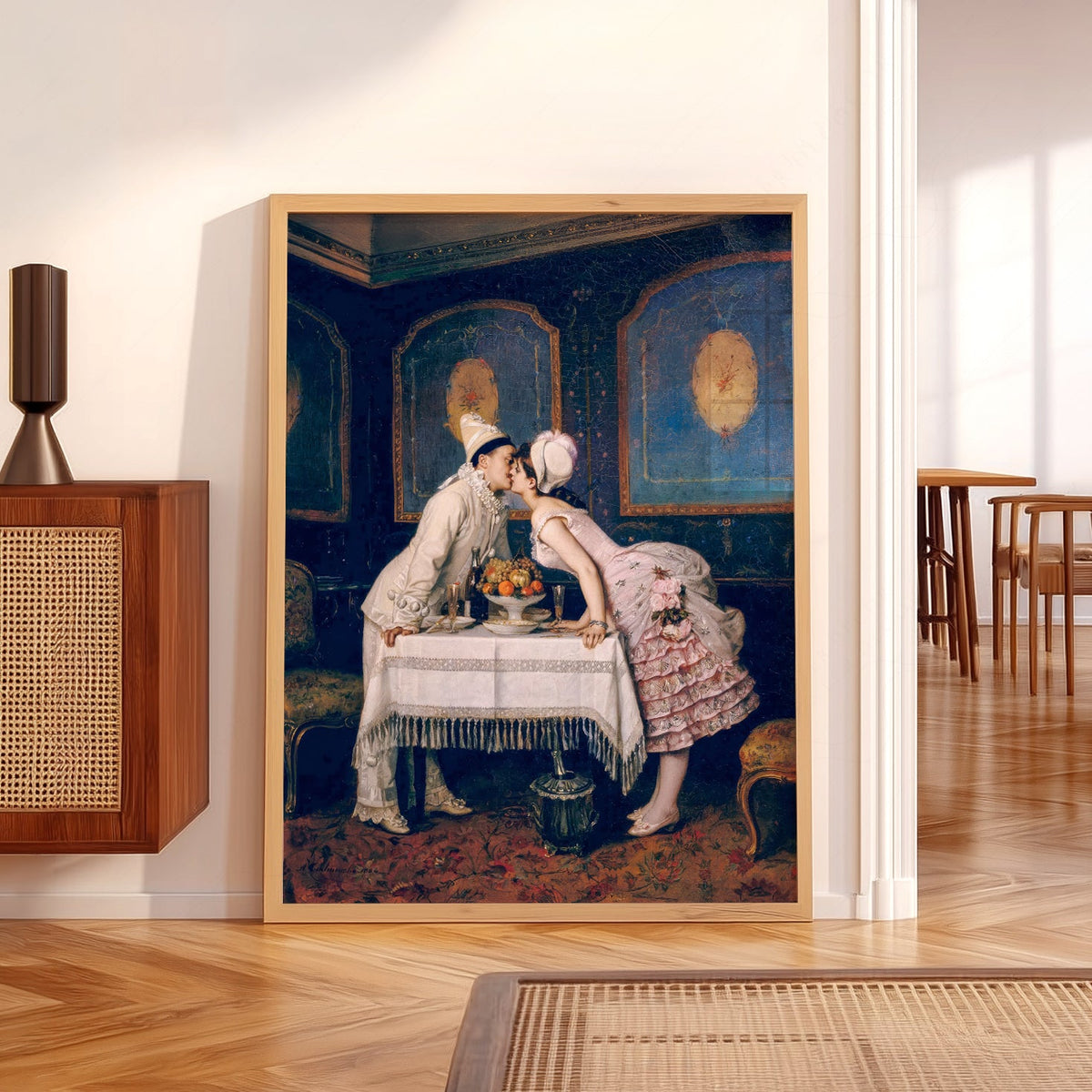 Auguste Toulmouche The Kiss – Romantic Victorian Wall Decor