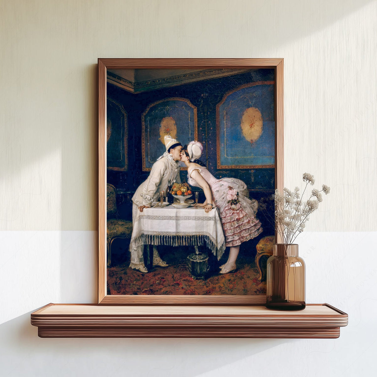 Auguste Toulmouche The Kiss – Romantic Victorian Wall Decor