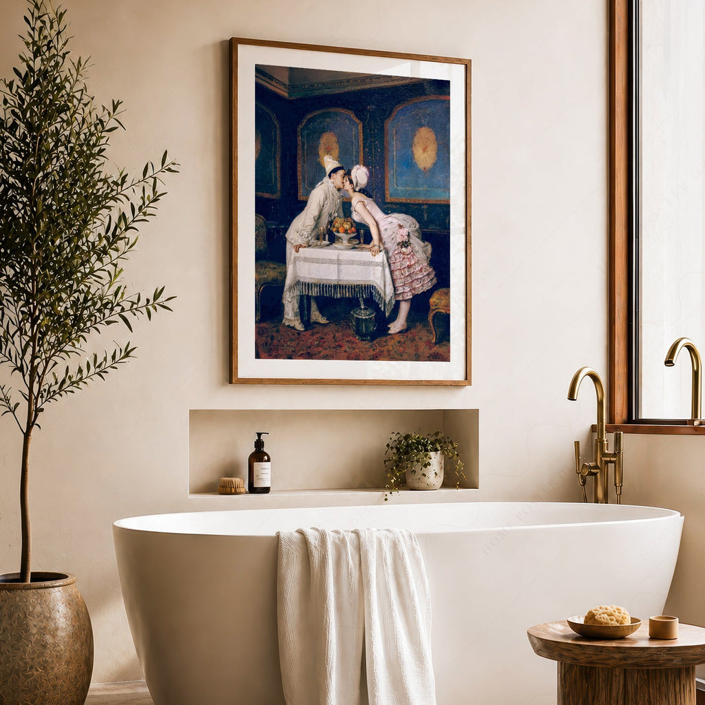 Auguste Toulmouche The Kiss – Romantic Victorian Wall Decor