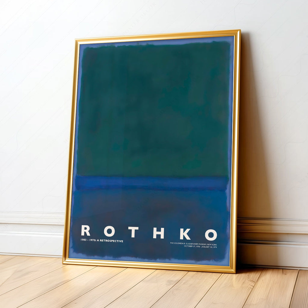 Mark Rothko Untitled Green Blue Art Print – Abstract Expressionist Poster