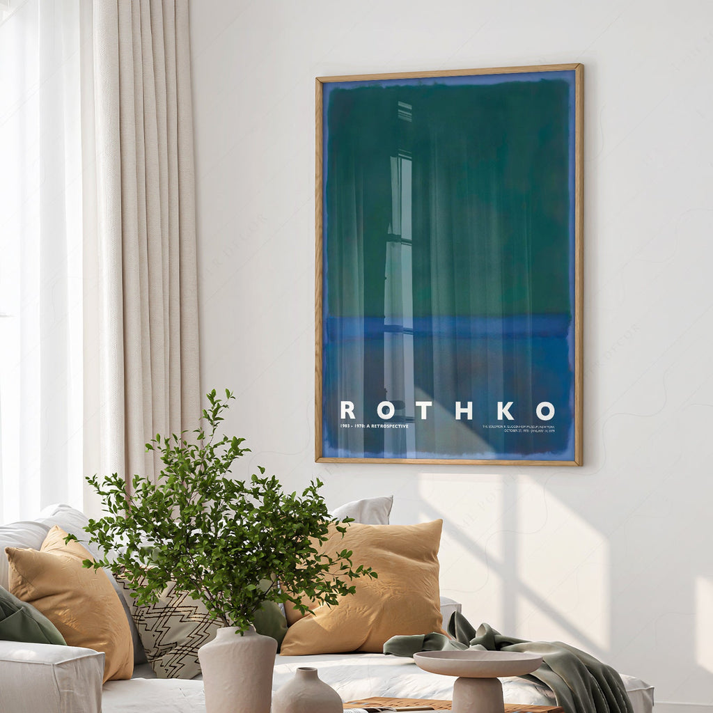 Mark Rothko Untitled Green Blue Art Print – Abstract Expressionist Poster