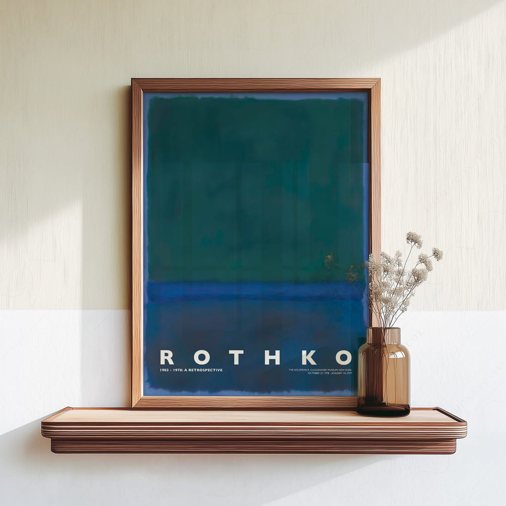 Mark Rothko Untitled Green Blue Art Print – Abstract Expressionist Poster