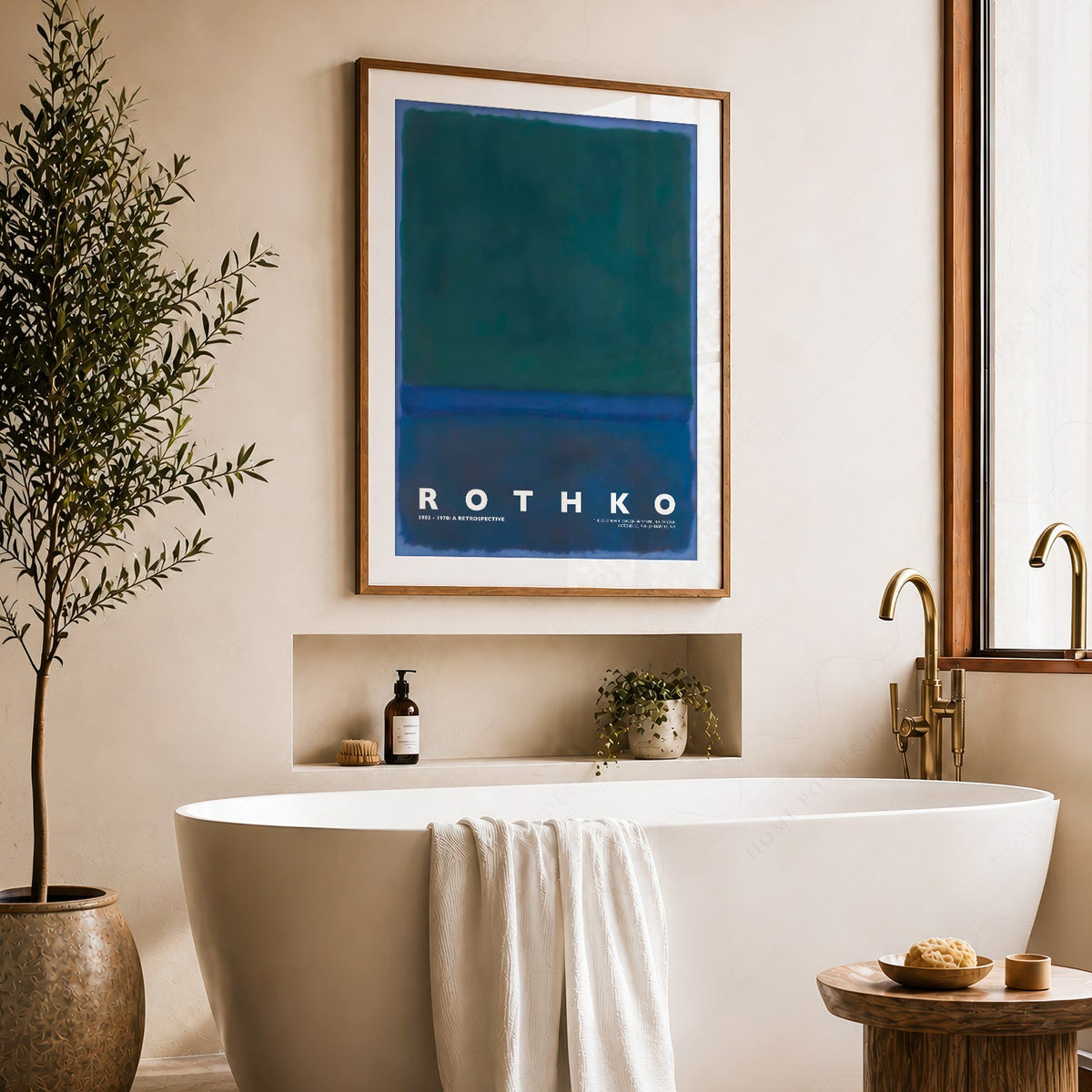 Mark Rothko Untitled Green Blue Art Print – Abstract Expressionist Poster