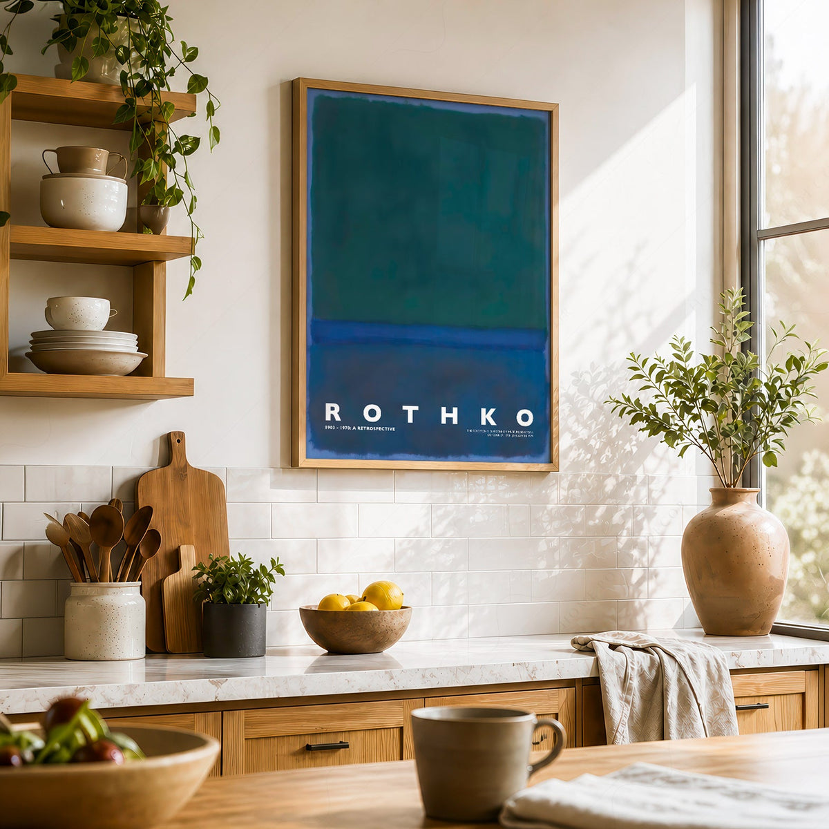 Mark Rothko Untitled Green Blue Art Print – Abstract Expressionist Poster