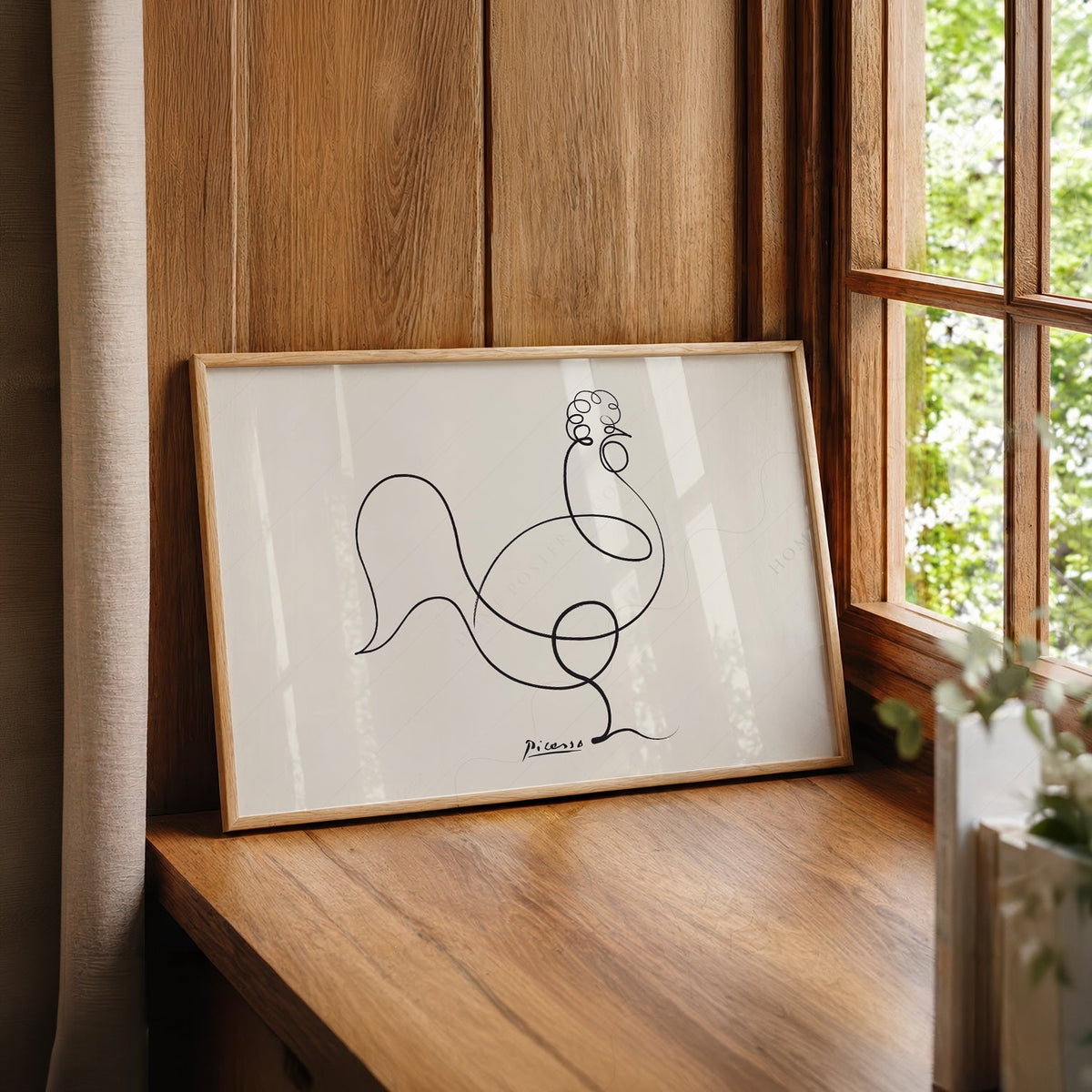 Pablo Picasso Le Coq The Rooster Line Art Print – Minimalist Wall Art