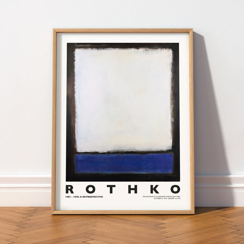 Mark Rothko Sans titre, bleu et blanc - Reproduction d'art expressionniste abstrait