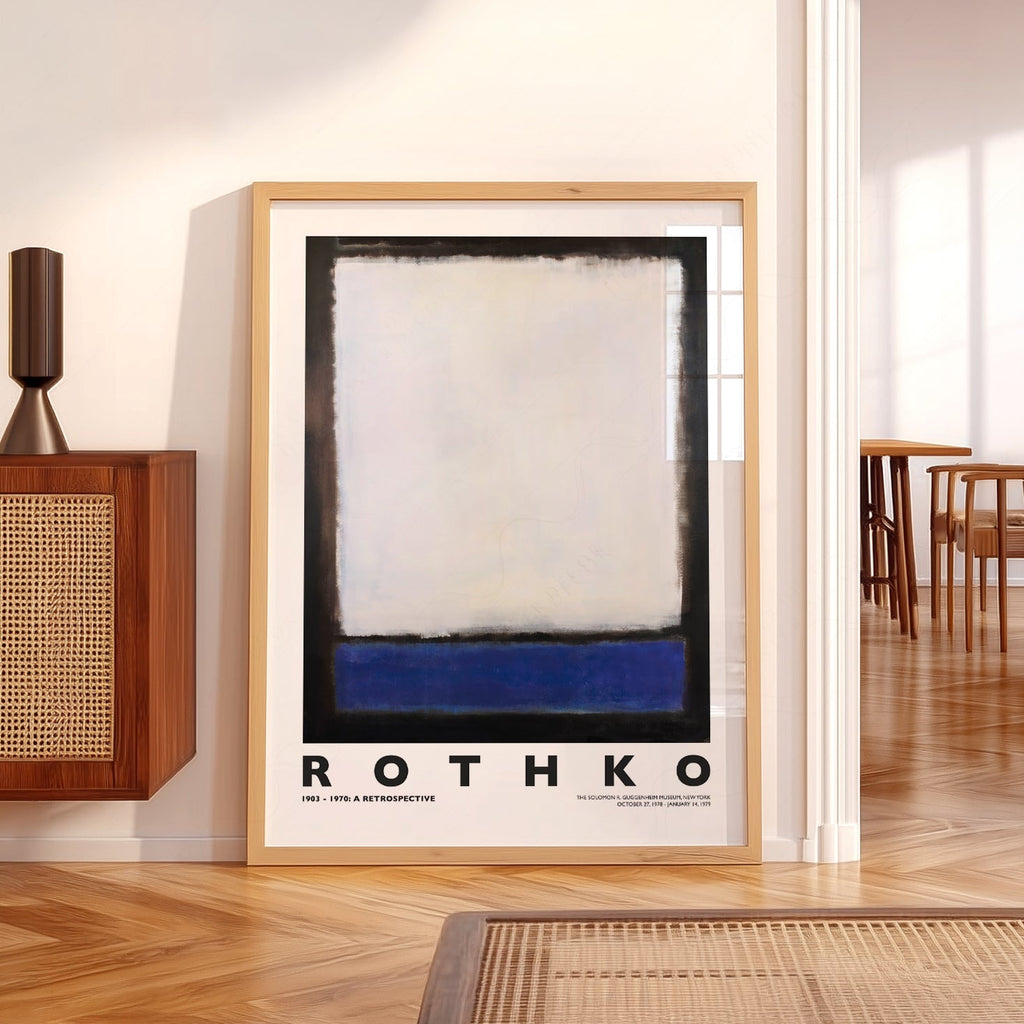 Mark Rothko Sans titre, bleu et blanc - Reproduction d'art expressionniste abstrait