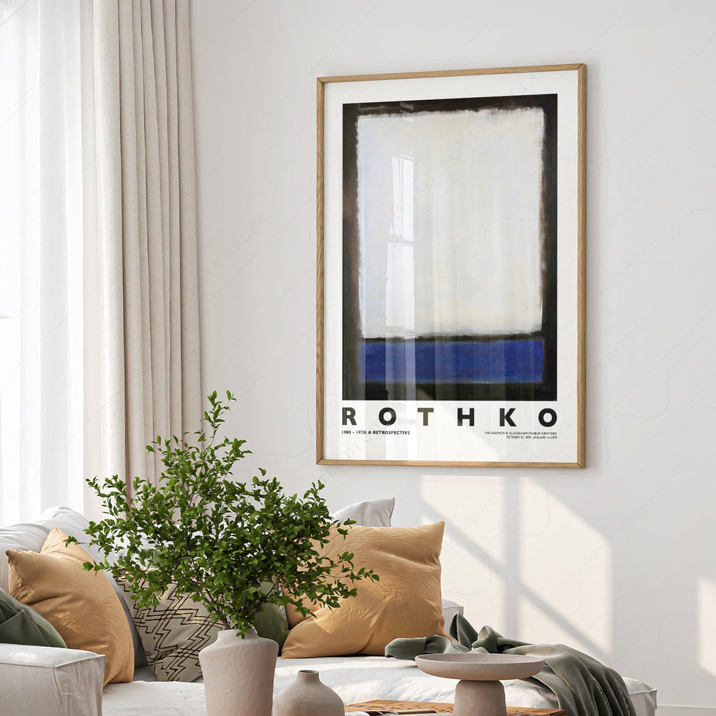 Mark Rothko Sans titre, bleu et blanc - Reproduction d'art expressionniste abstrait