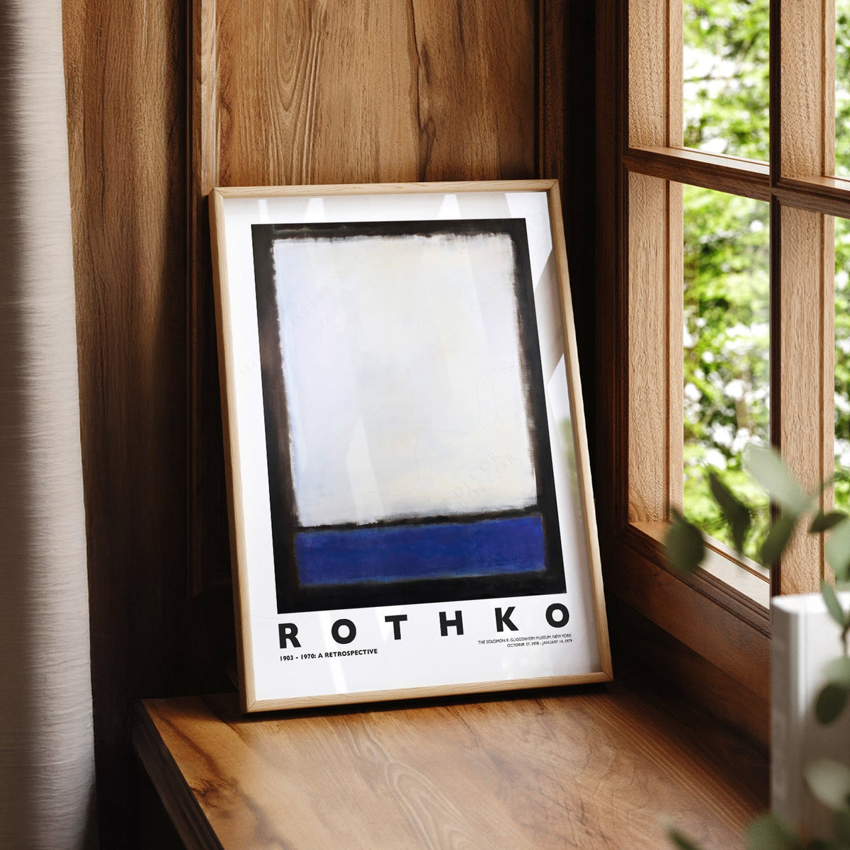 Mark Rothko Sans titre, bleu et blanc - Reproduction d'art expressionniste abstrait