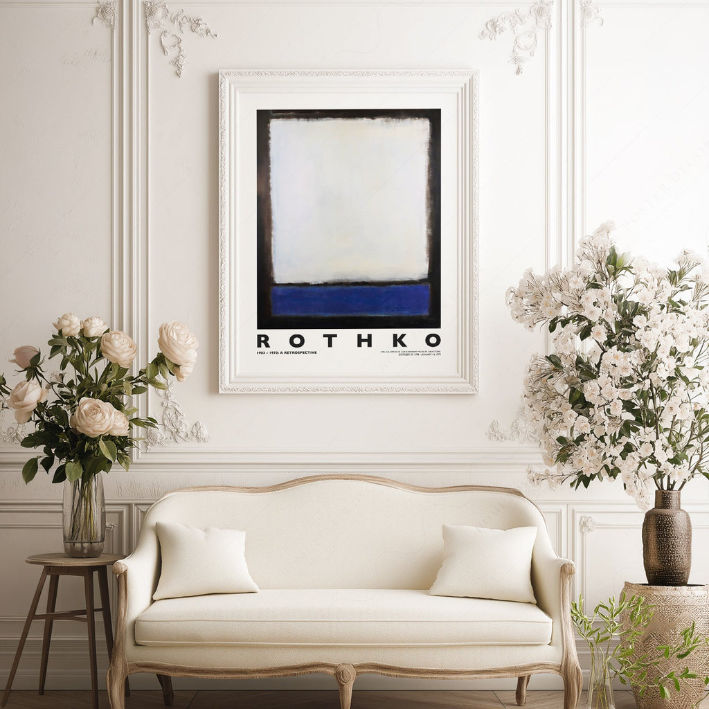 Mark Rothko Sans titre, bleu et blanc - Reproduction d'art expressionniste abstrait