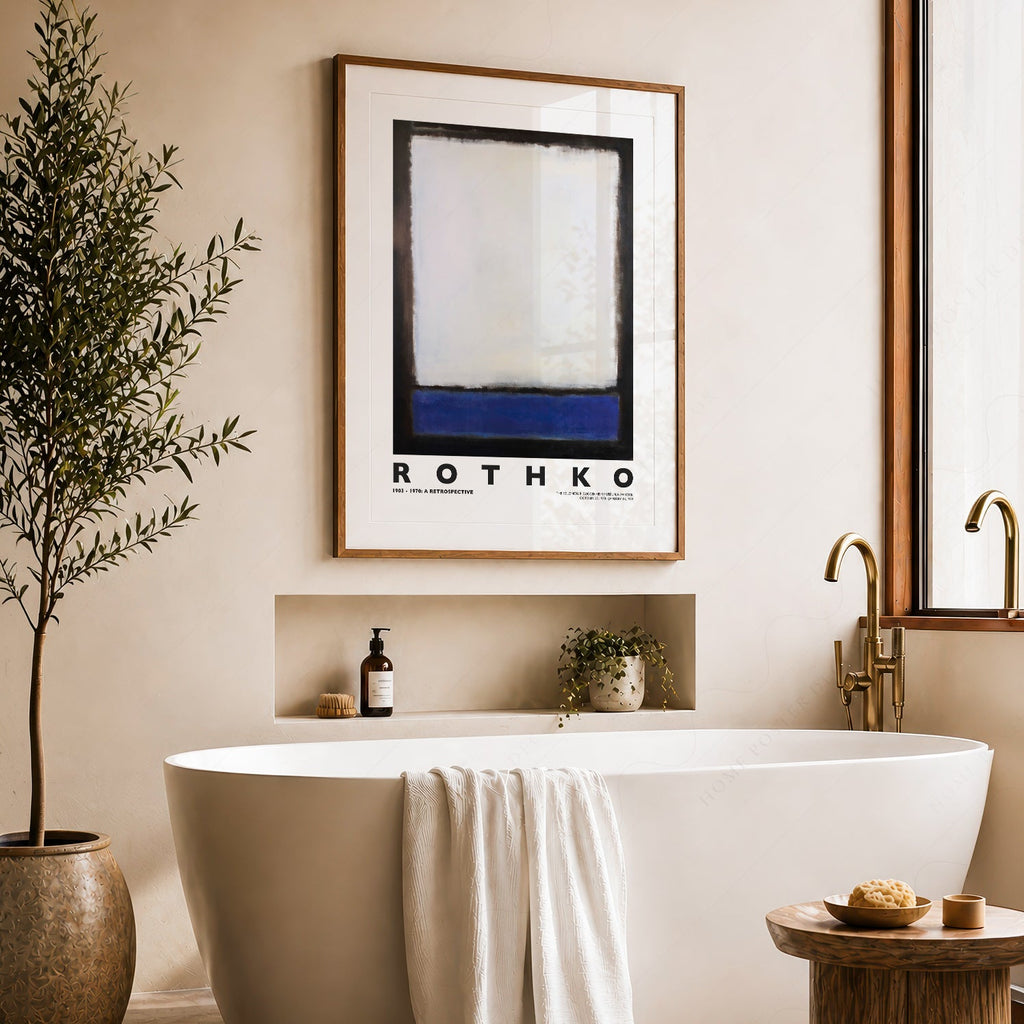 Mark Rothko Sans titre, bleu et blanc - Reproduction d'art expressionniste abstrait