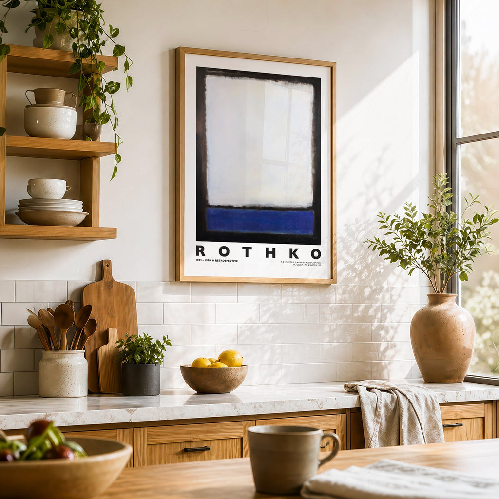Mark Rothko Sans titre, bleu et blanc - Reproduction d'art expressionniste abstrait