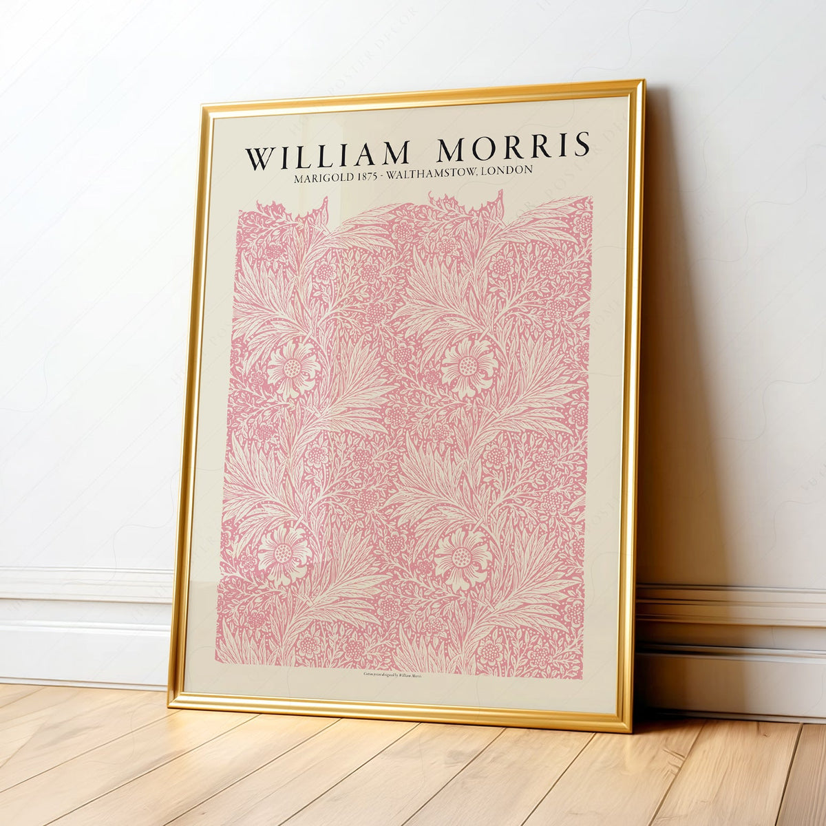 William Morris Marigold 1875 Art Print – Pink Floral Wall Art Poster