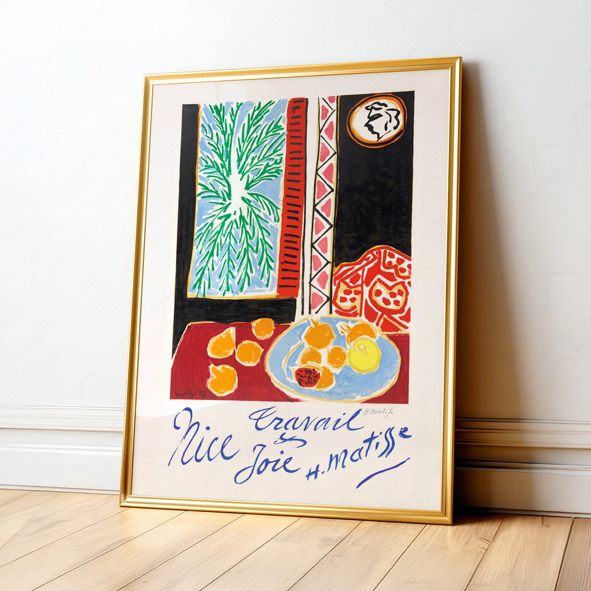 Henri Matisse Nice Travail et Joie Art Print – Modern Wall Decor Poster