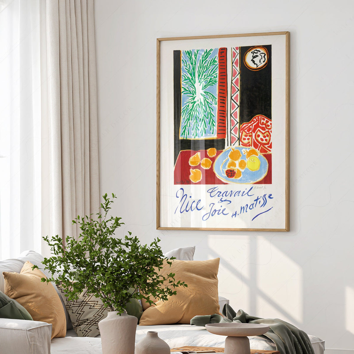 Henri Matisse Nice Travail et Joie Art Print – Modern Wall Decor Poster