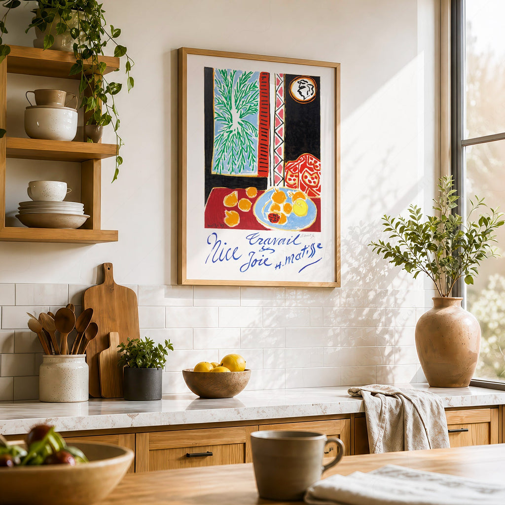 Henri Matisse Nice Travail et Joie Art Print – Modern Wall Decor Poster