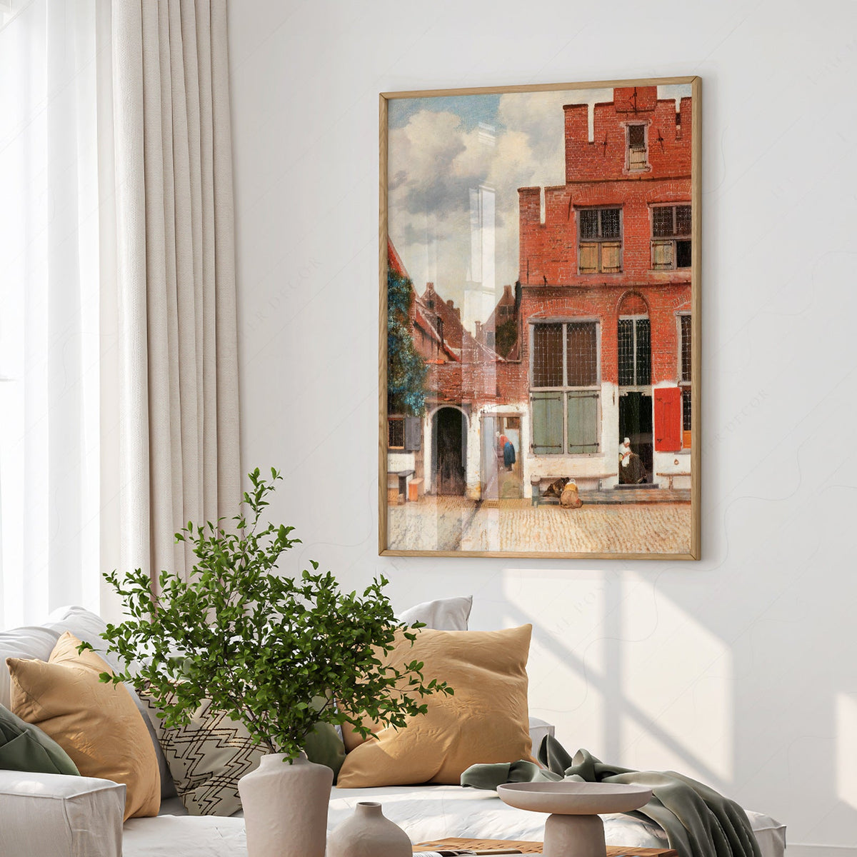 Johannes Vermeer The Little Street Art Print – Dutch Golden Age Wall Art