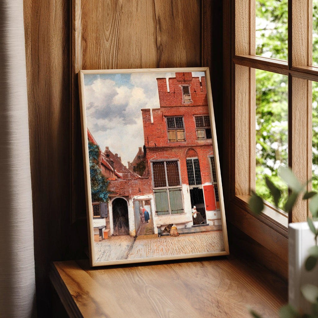 Johannes Vermeer The Little Street Art Print – Dutch Golden Age Wall Art
