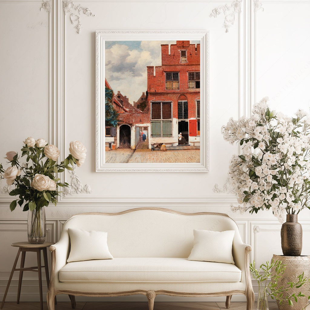 Johannes Vermeer The Little Street Art Print – Dutch Golden Age Wall Art