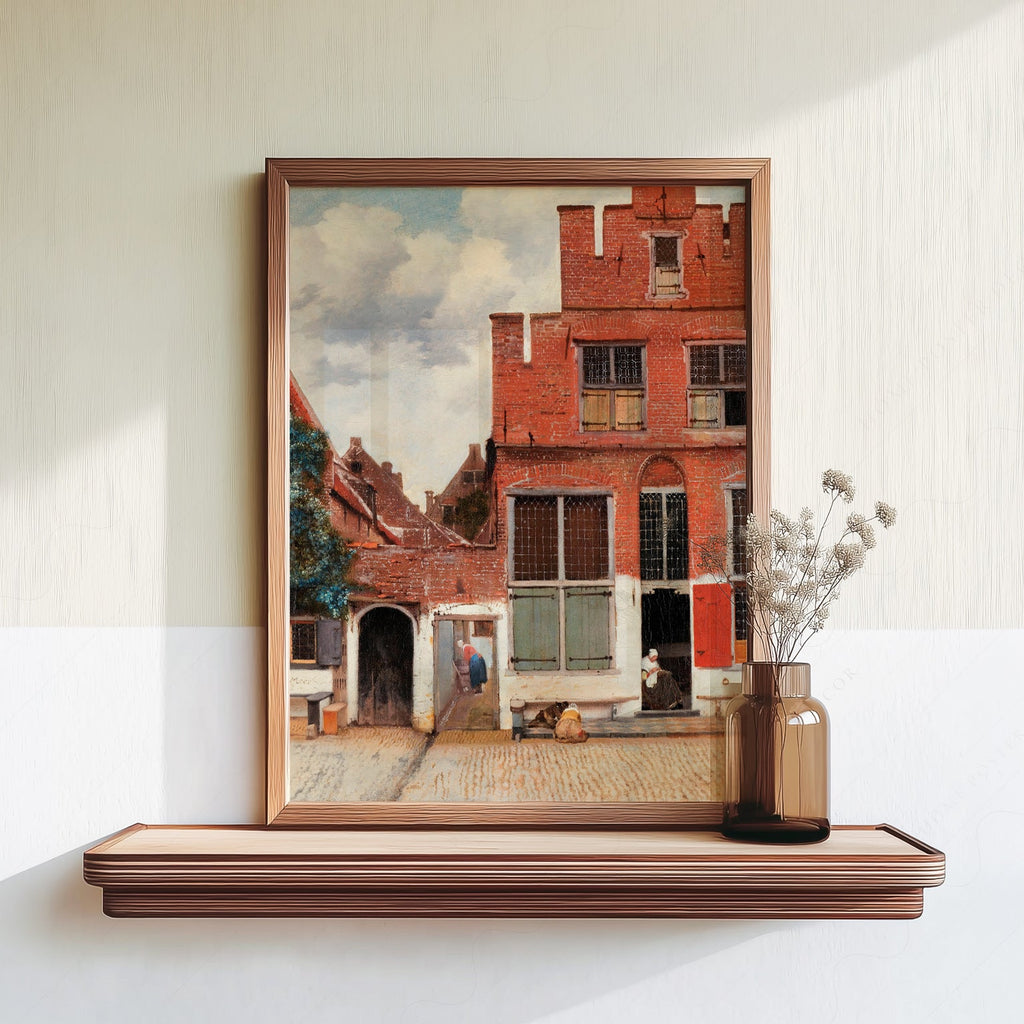 Johannes Vermeer The Little Street Art Print – Dutch Golden Age Wall Art
