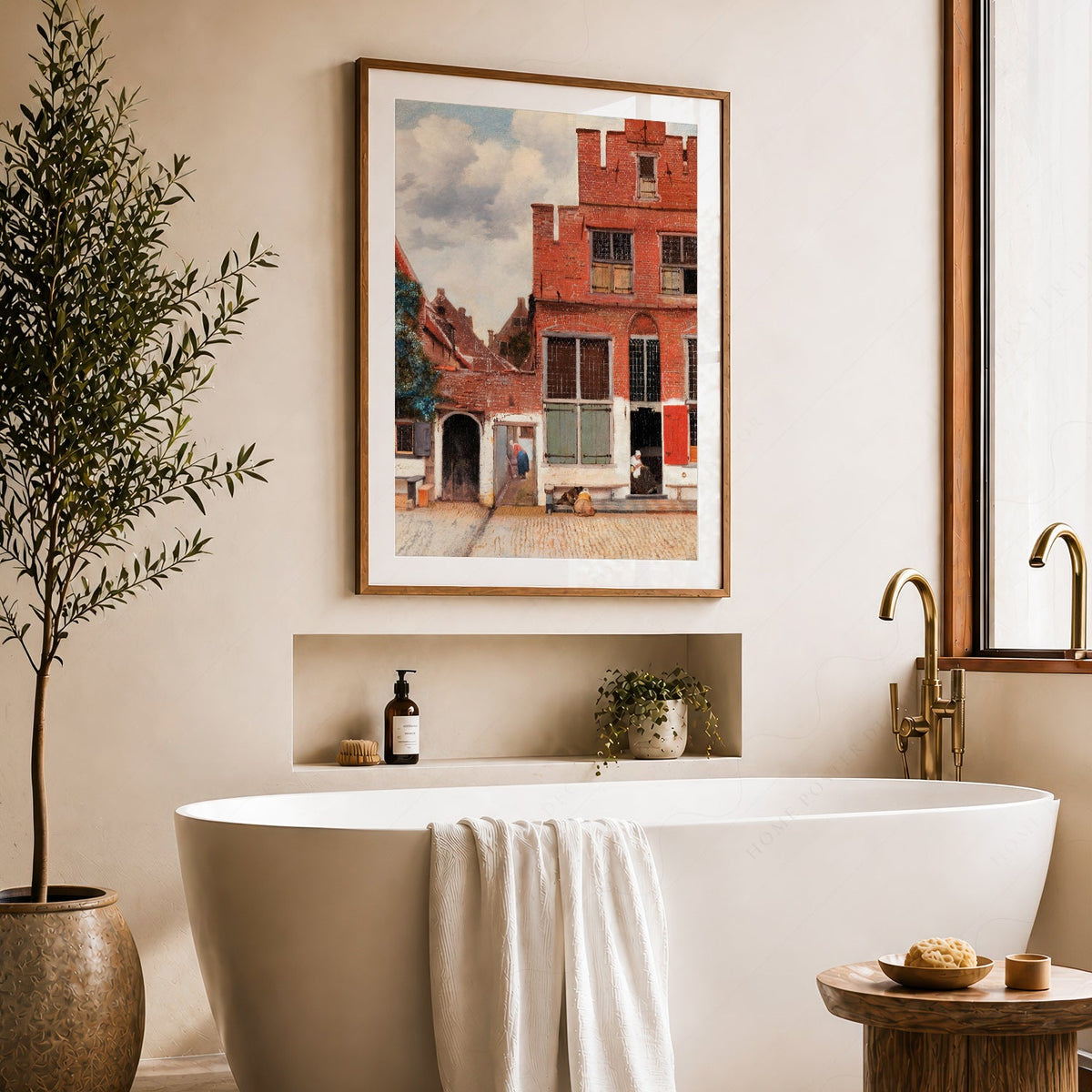 Johannes Vermeer The Little Street Art Print – Dutch Golden Age Wall Art