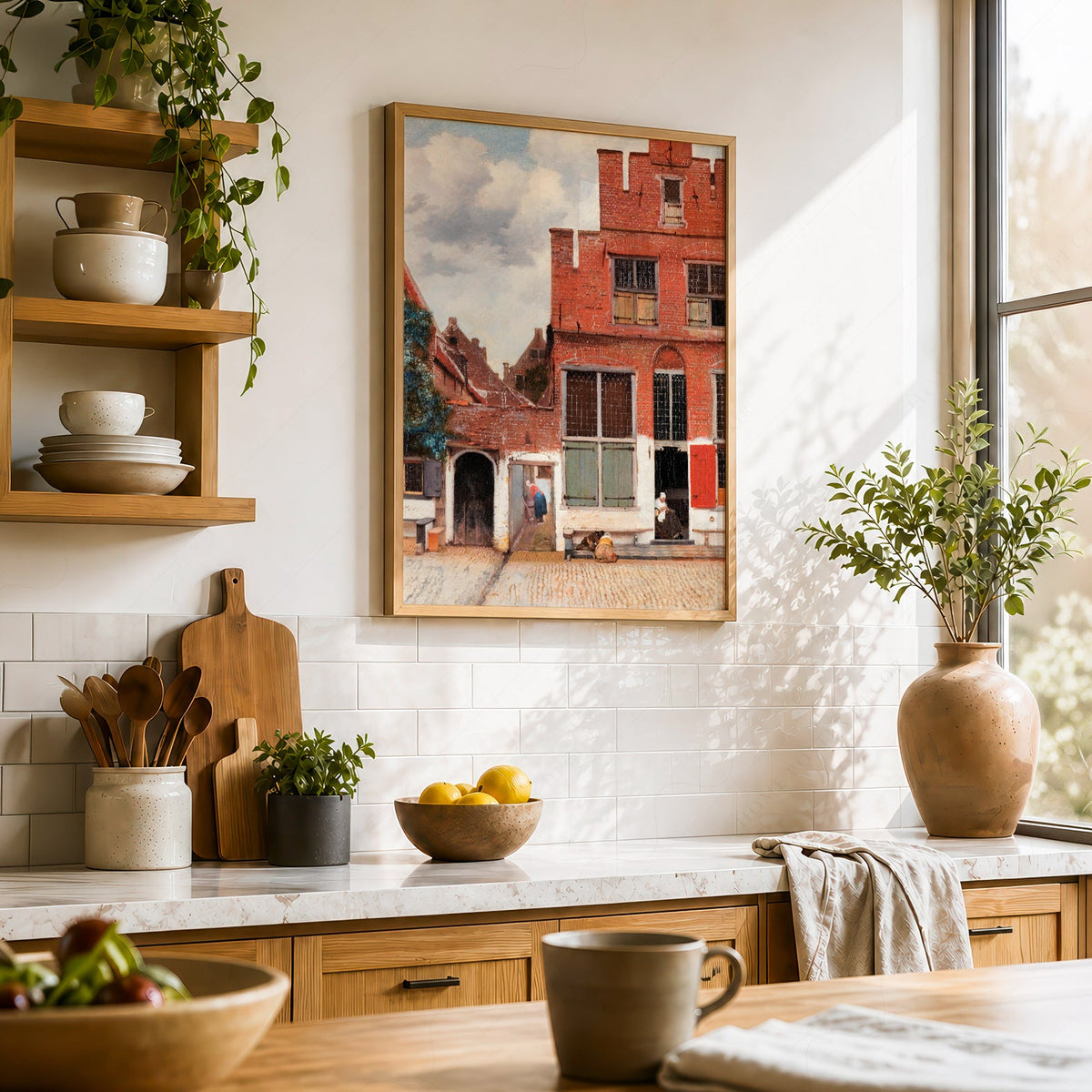Johannes Vermeer The Little Street Art Print – Dutch Golden Age Wall Art