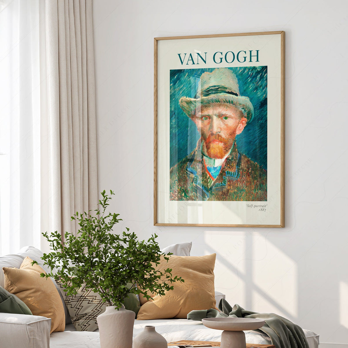 Vincent Van Gogh Self-Portrait 1887 Art Print – Famous Painting Decor
