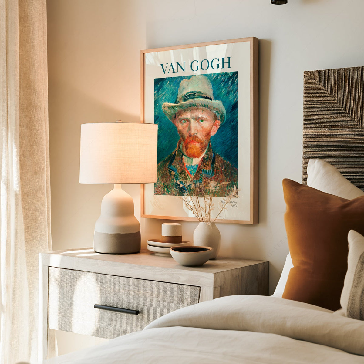 Vincent Van Gogh Self-Portrait 1887 Art Print – Famous Painting Decor
