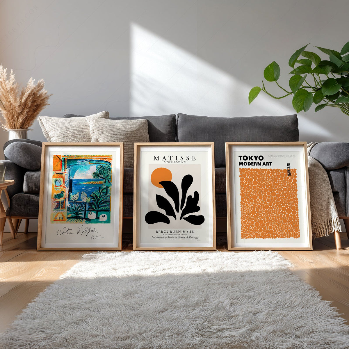 Matisse Kusama Picasso Set of 3 Prints – Modern Gallery Wall Art