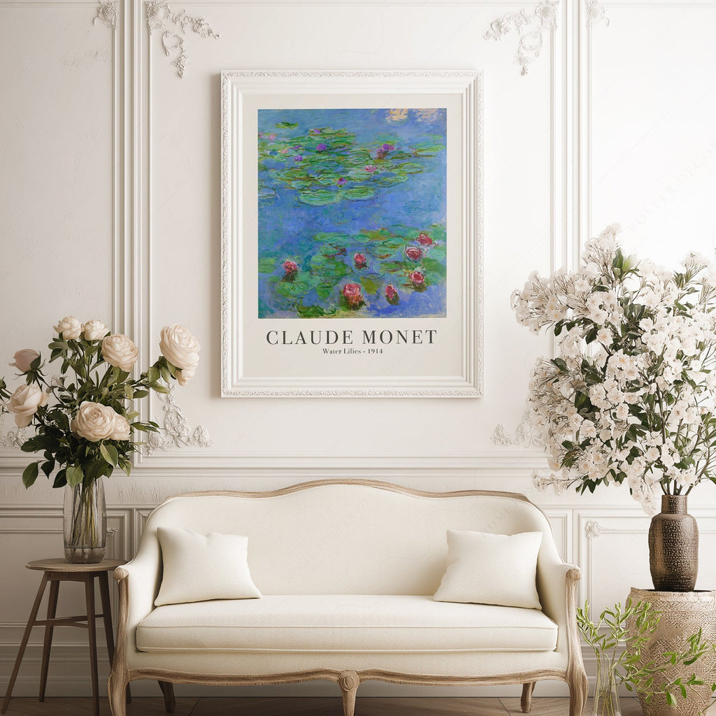Claude Monet Water Lilies 1906 Art Print – Classic Wall Decor Poster