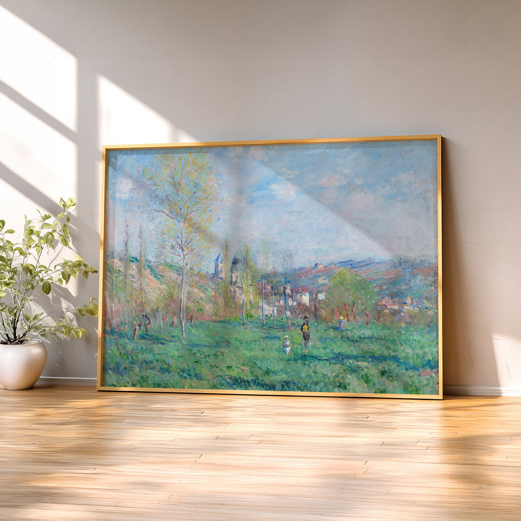 Claude Monet Spring in Vétheuil Art Print – Landscape Wall Art