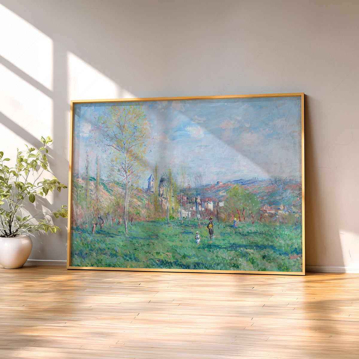 Claude Monet Spring in Vétheuil Art Print – Landscape Wall Art