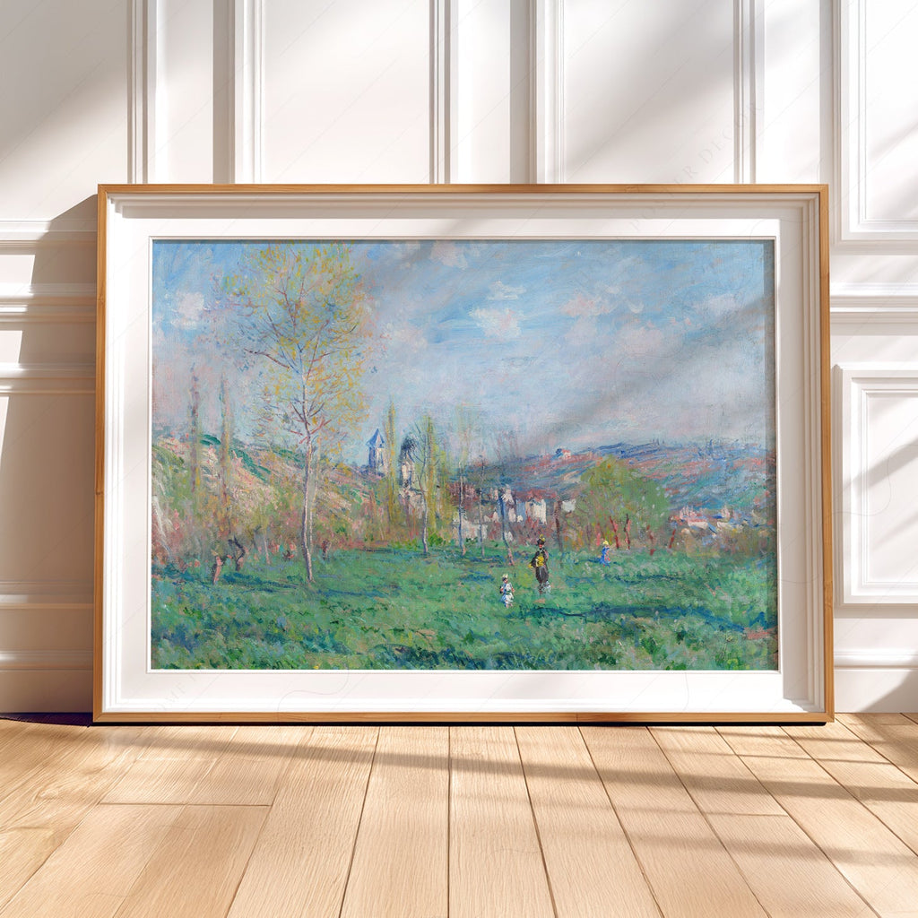 Claude Monet Spring in Vétheuil Art Print – Landscape Wall Art