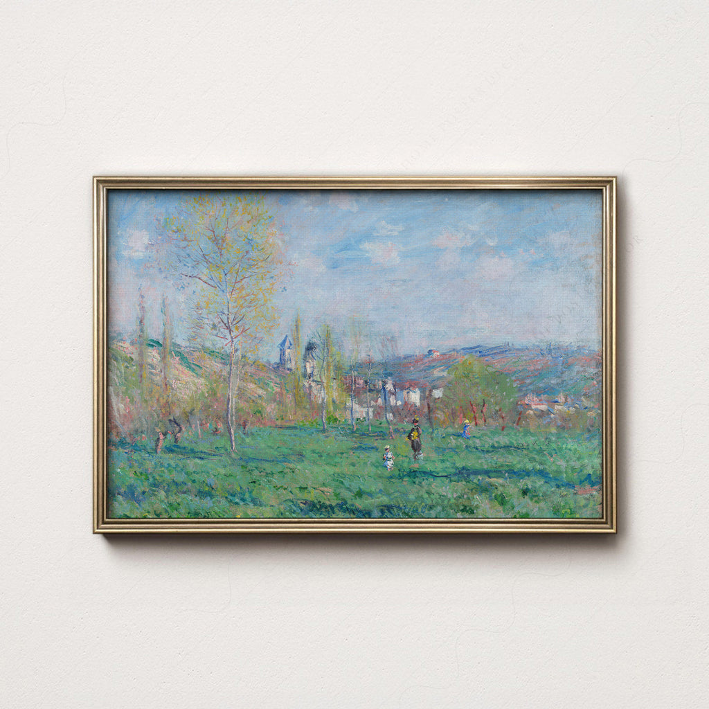 Claude Monet Spring in Vétheuil Art Print – Landscape Wall Art