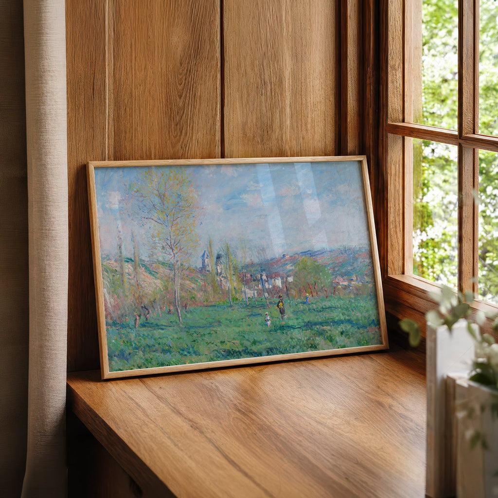 Claude Monet Spring in Vétheuil Art Print – Landscape Wall Art