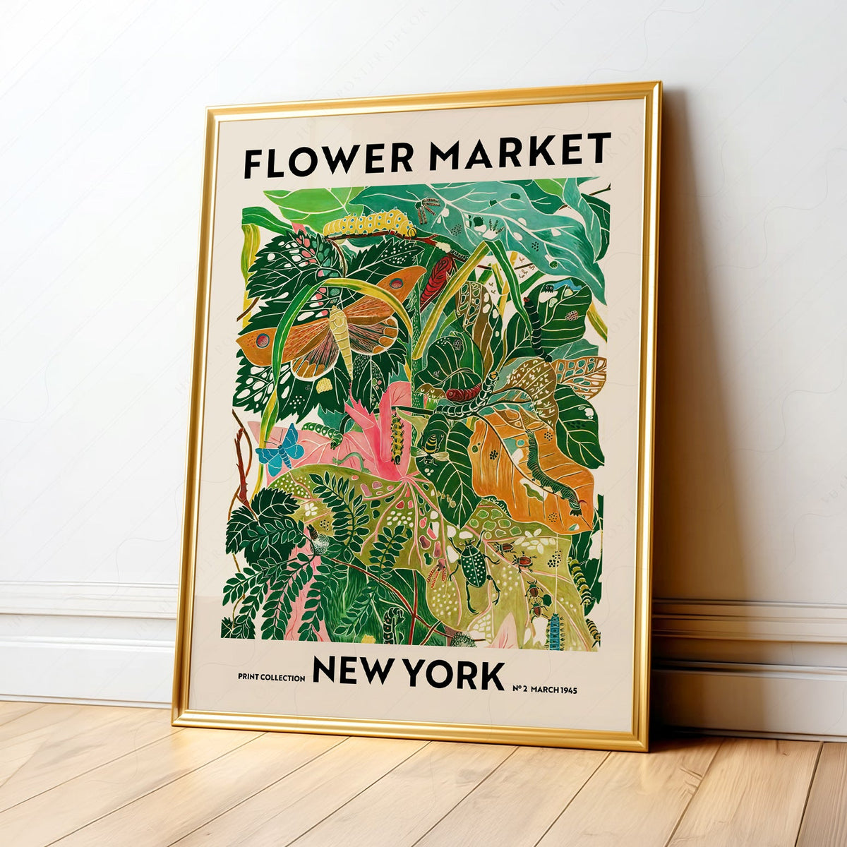 Flower Market New York Print – Botanical Wall Art Poster Decor