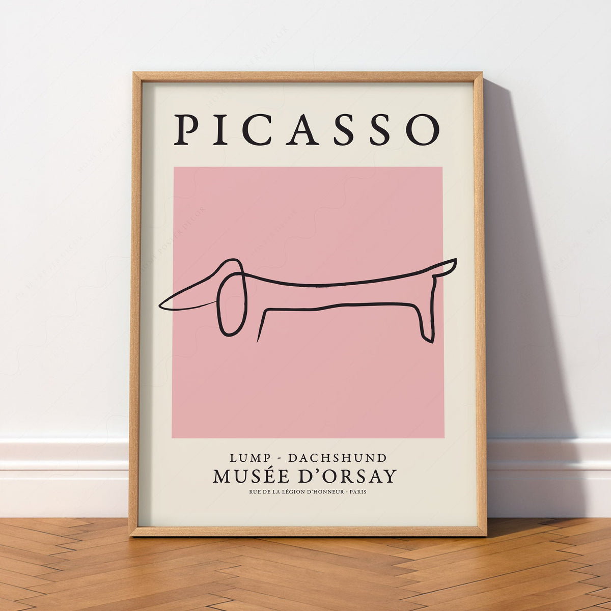 Pablo Picasso Lump Dachshund Line Art Print – Minimalist Dog Poster