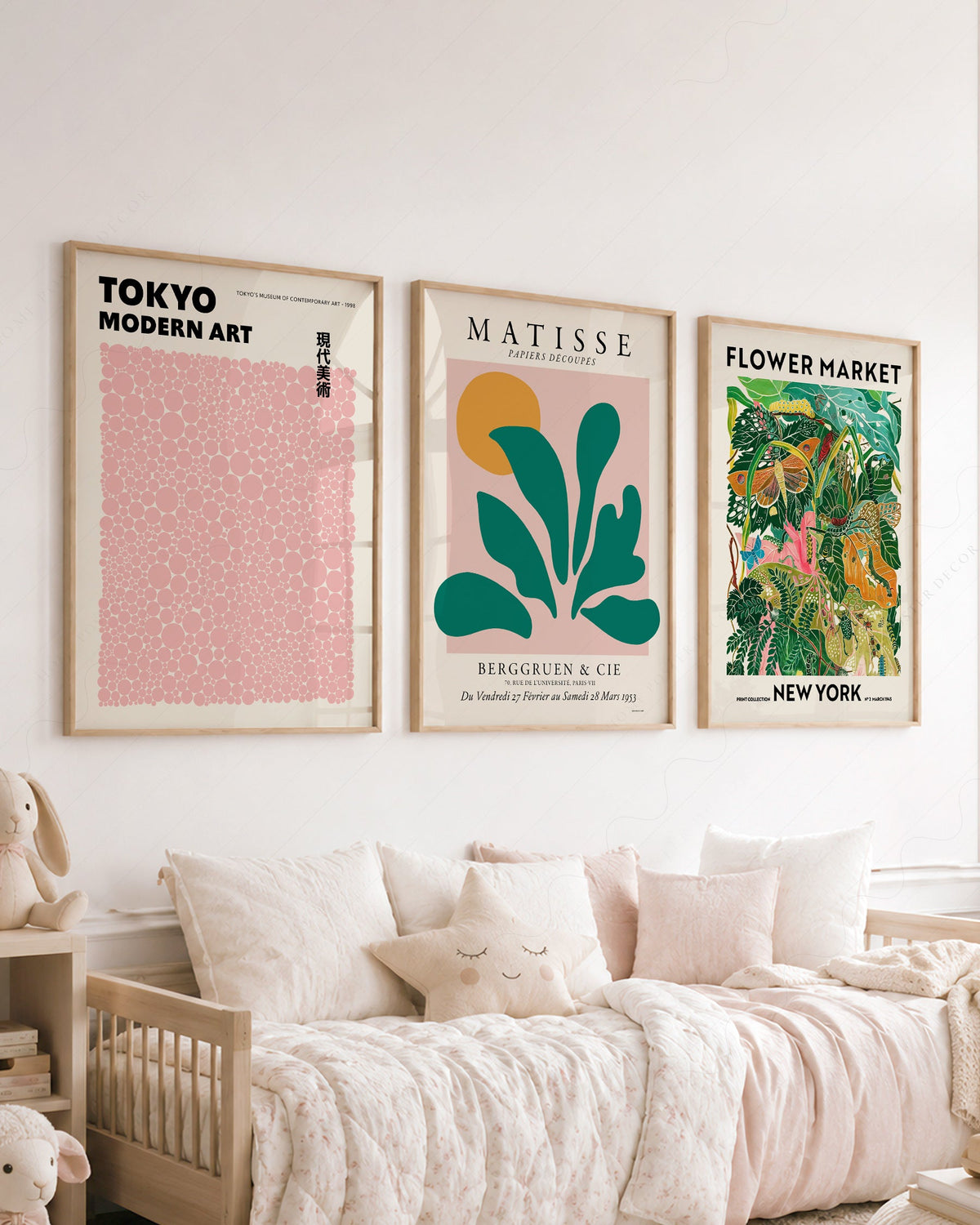 Matisse Kusama Flower Market Set of 3 Prints – Modern Gallery Wall Art